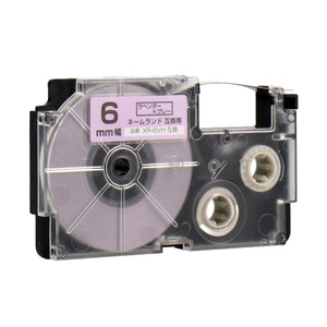 ネームランド用互換テープカートリッジ ラベンダー×グレー文字 6mm