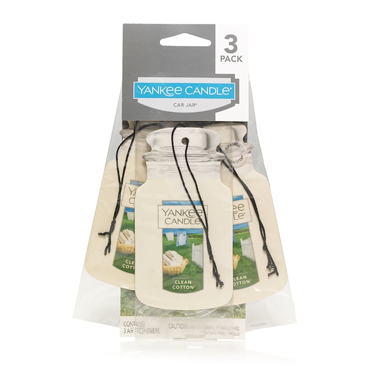 YANKEE CANDLE（ヤンキーキャンドル）ペーパータイプ 車用芳香剤 クリーンコットン