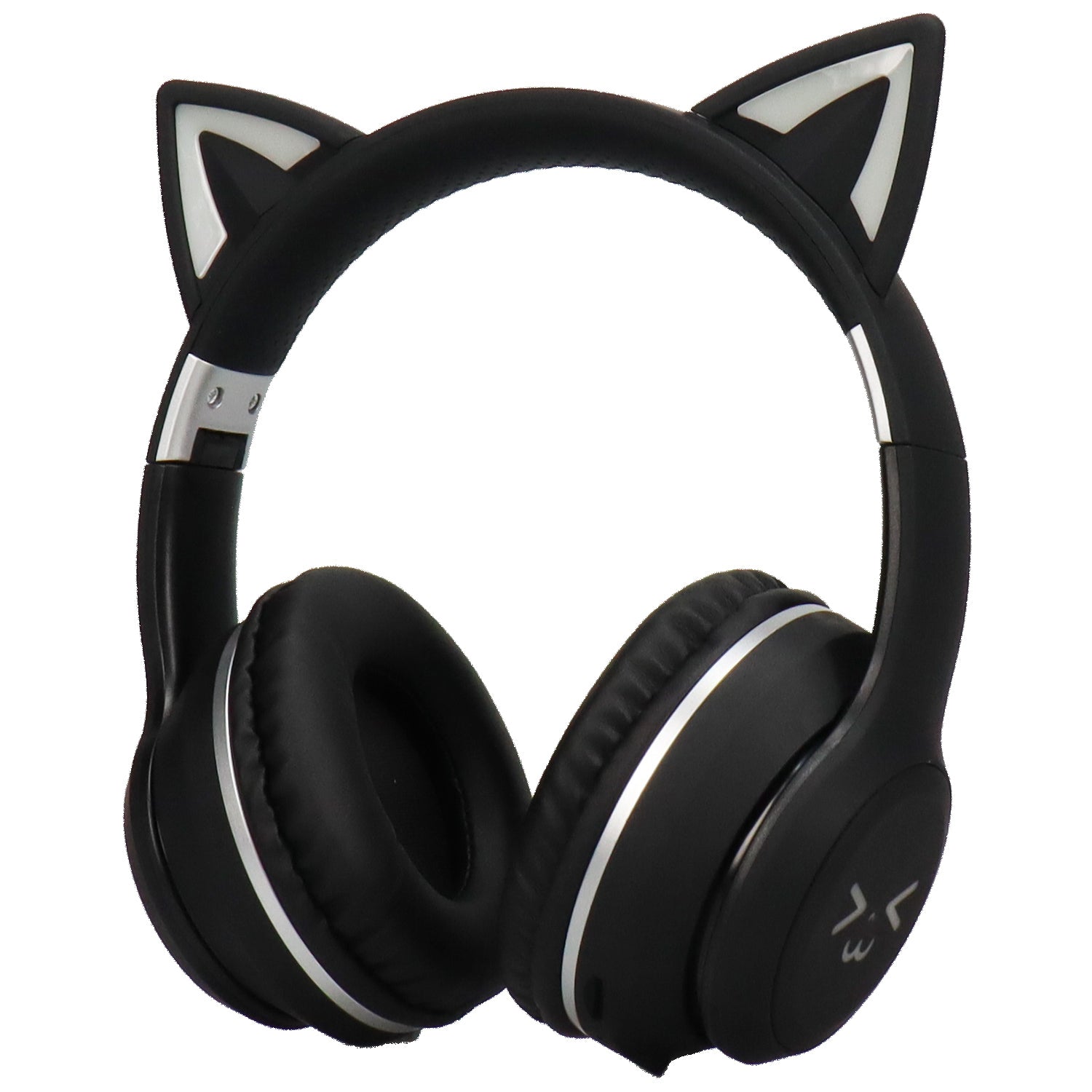 猫耳ワイヤレスヘッドフォン ブラック - ヘッドホン