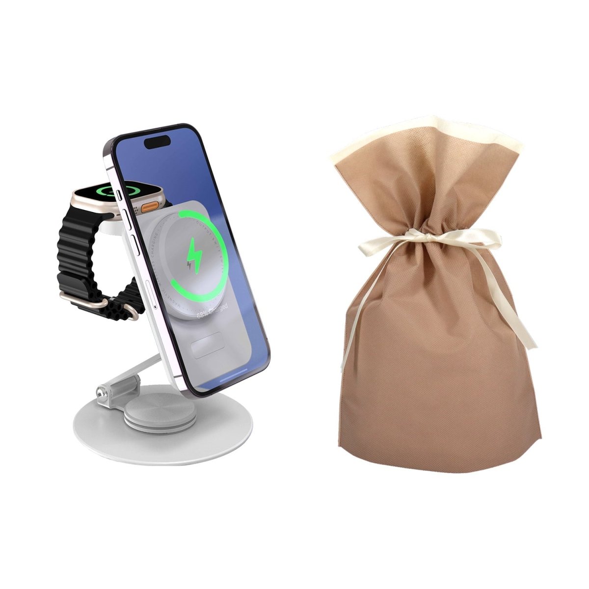 3in1 卓上スタンド型ワイヤレス充電器 360°回転 – インクのチップス本店