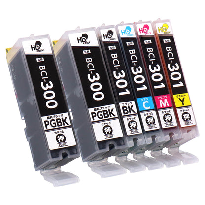 キヤノン用 BCI-301/300 互換インク 5色セット