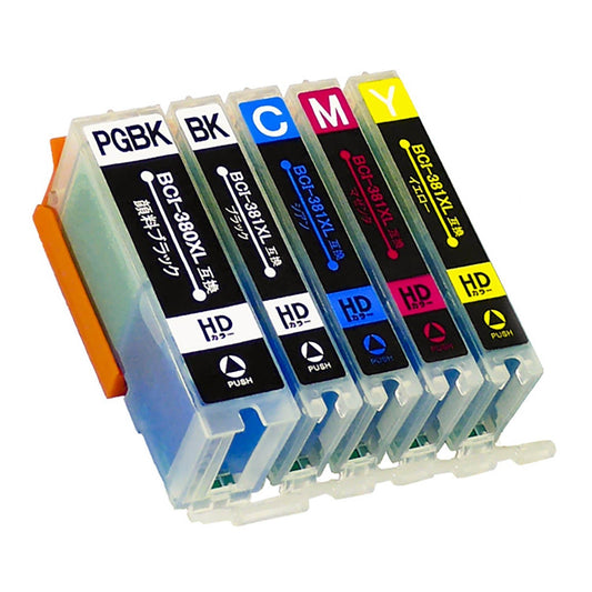 キヤノン用 BCI-381XL+380XL/5MP 洗浄カートリッジ 5色セット 大容量
