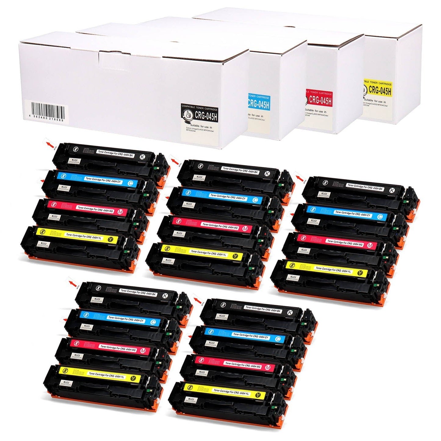 キヤノン用 CRG-045H 互換トナー 4色セット 大容量