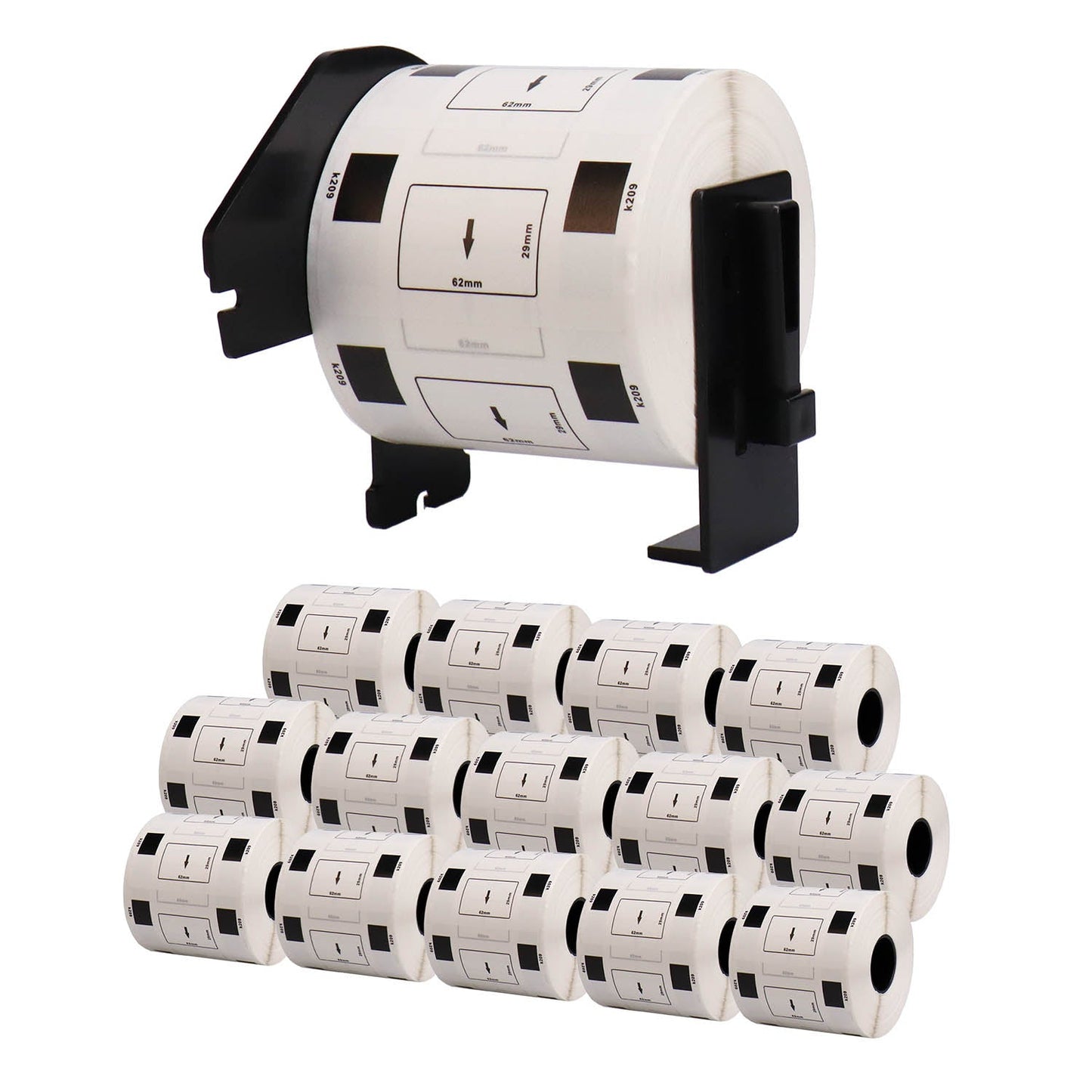 ブラザー用 DK-1209 互換DKプレカットラベル テープ＋専用ホルダー 宛名ラベル(小)