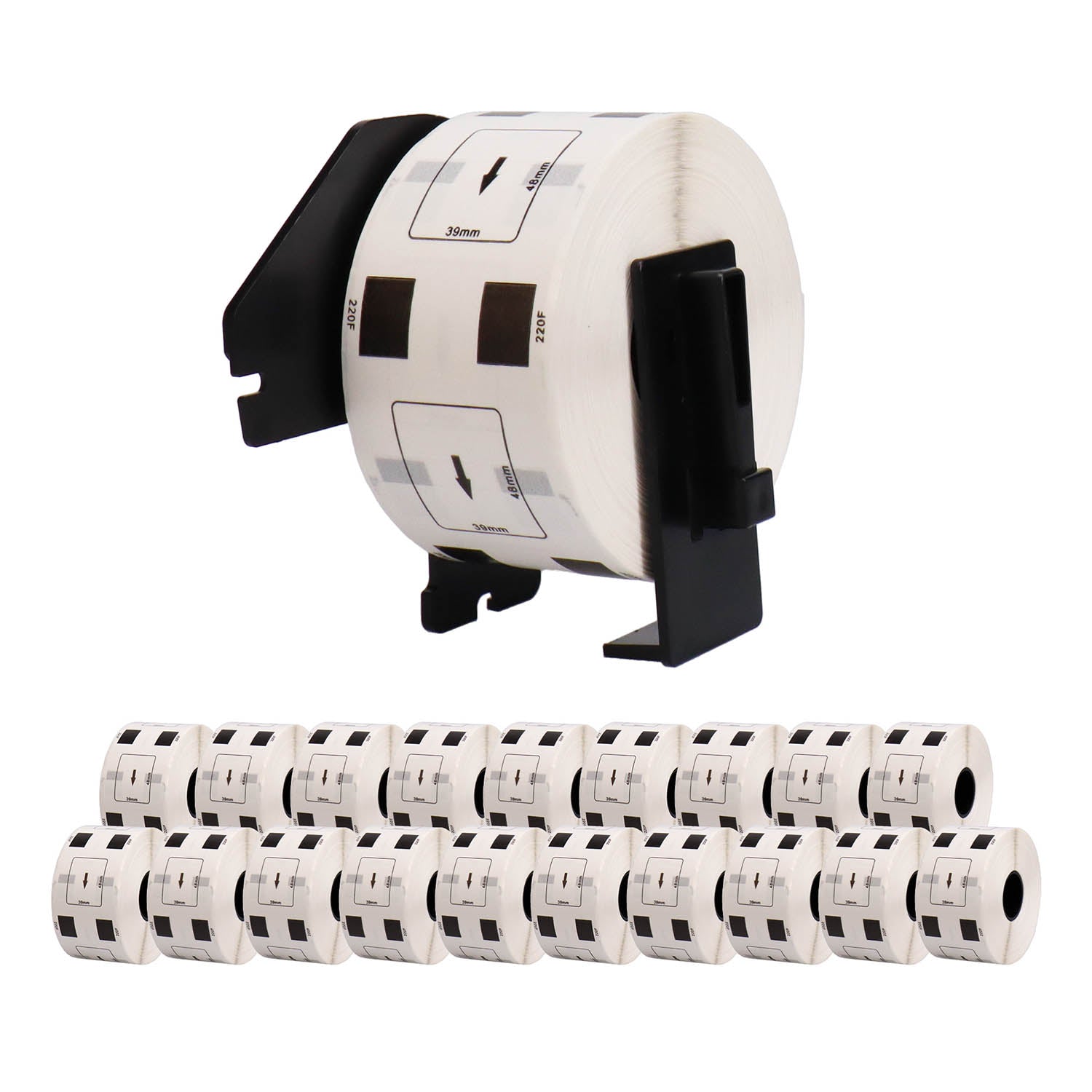 ブラザー用 DK-1220 互換DKプレカットラベル テープ＋専用ホルダー 食品表示用ラベル