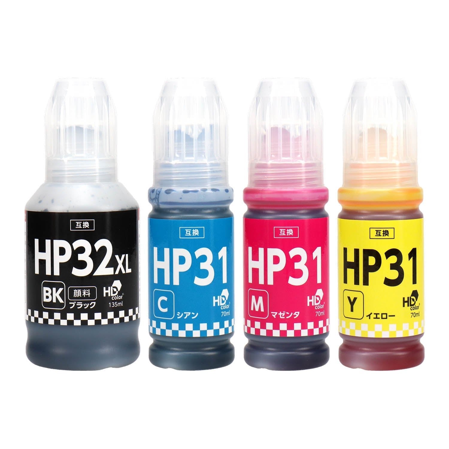 HP用 HP31/32 互換インクボトル 4色セット