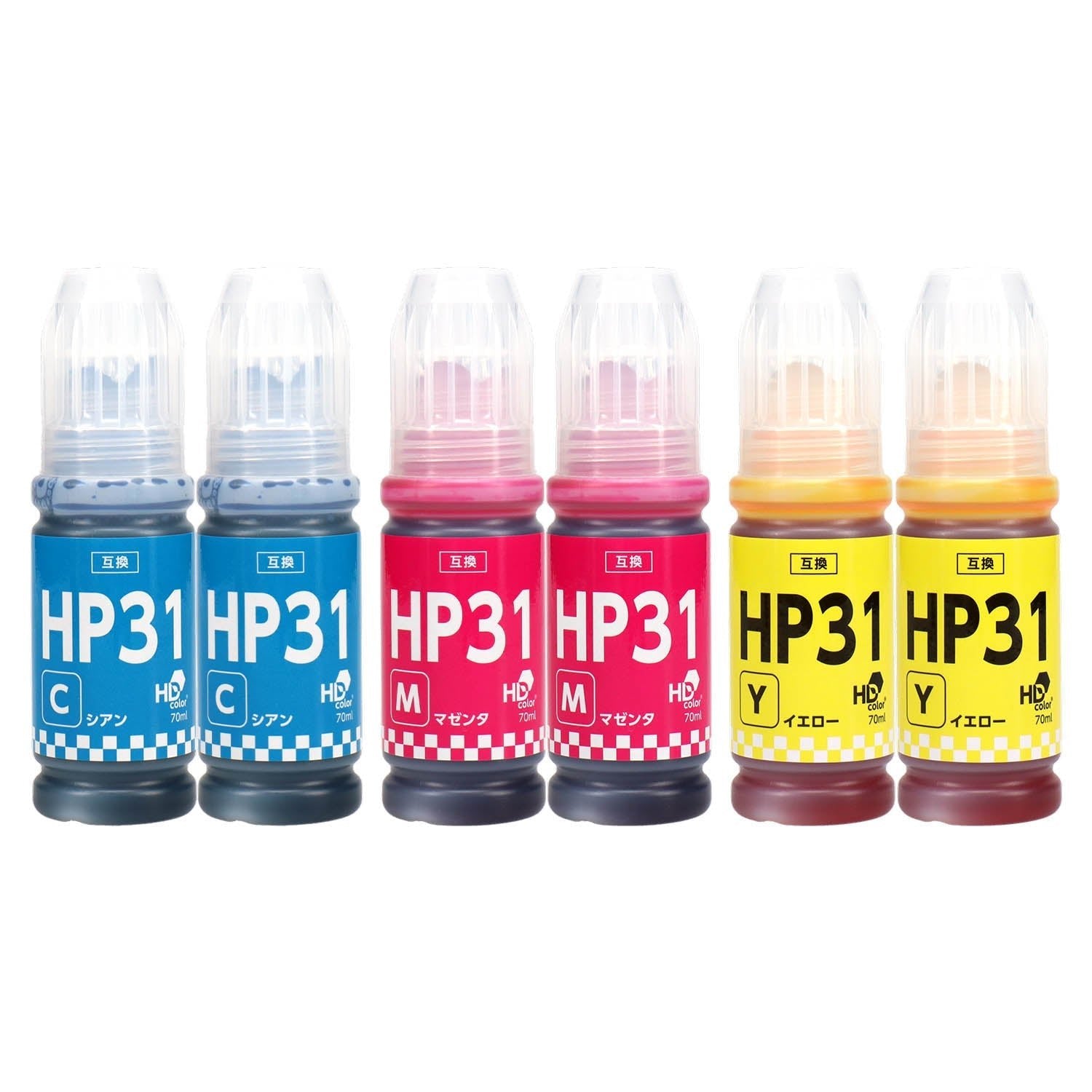 HP用 HP31 互換インクボトル カラー3色