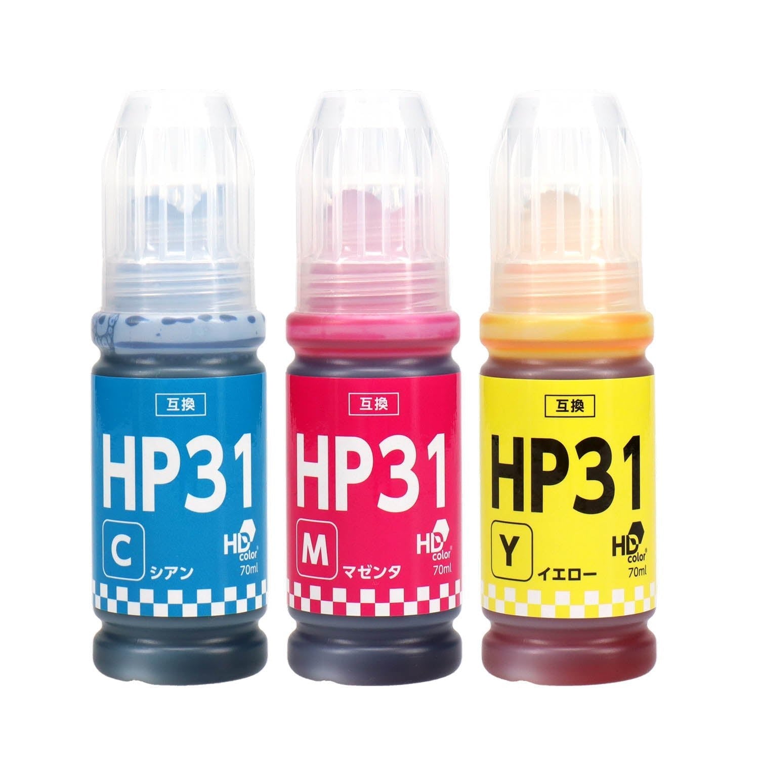 HP用 HP31 互換インクボトル カラー3色