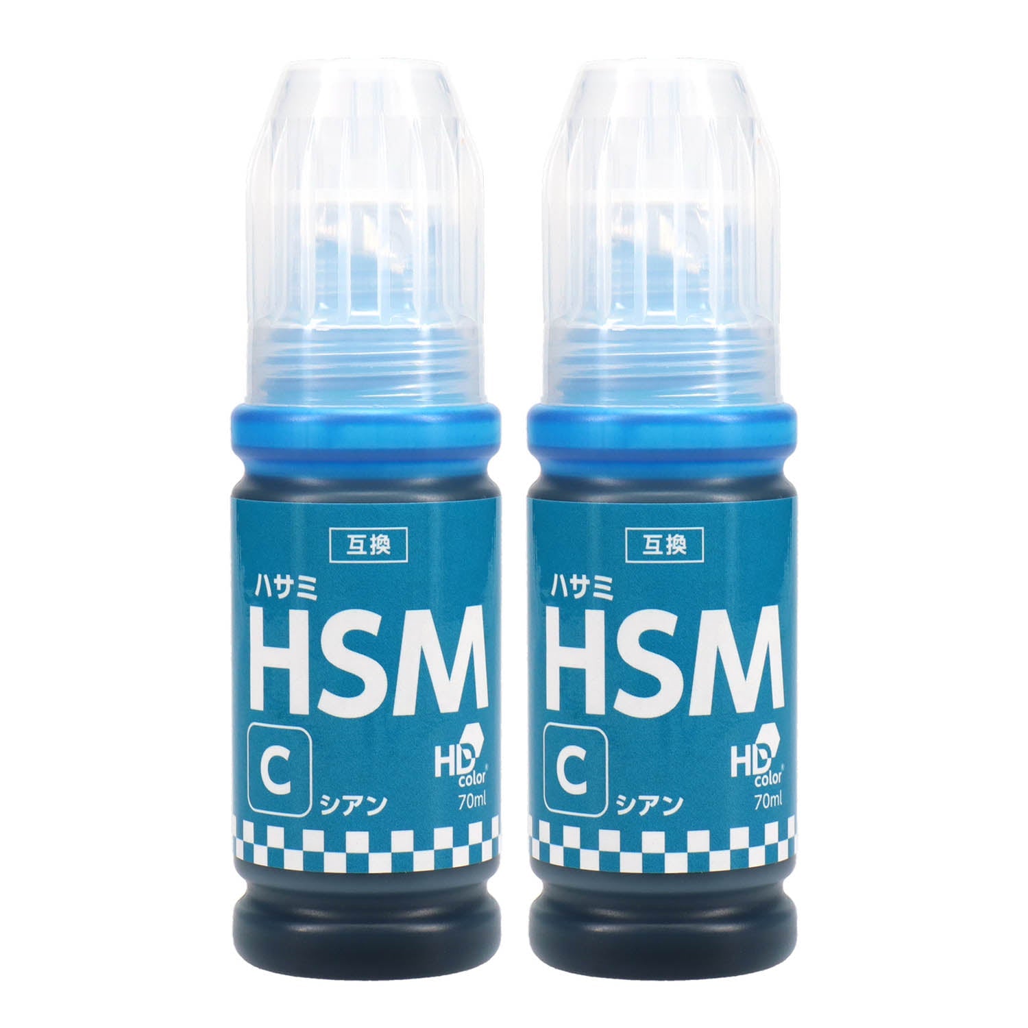 エプソン用 HSM-C (ハサミ)  互換インクボトル  シアン×2