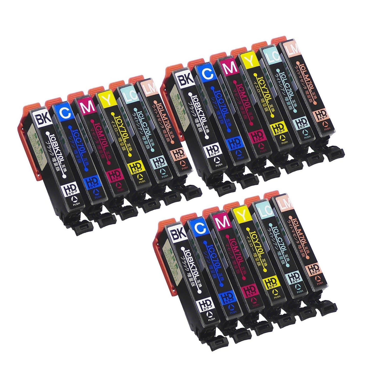 エプソン用 IC6CL70L (さくらんぼ) 互換インク 6色セット 増量版