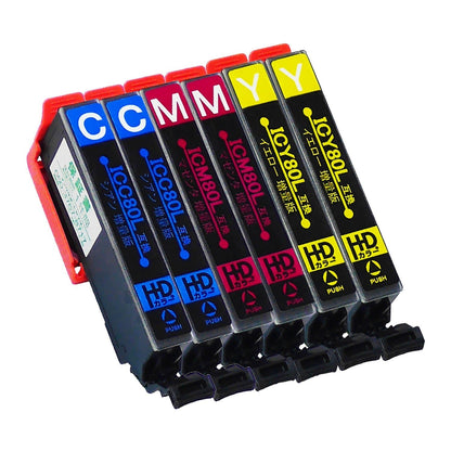 エプソン用 IC80 (とうもろこし) 互換インク カラー3色 増量版