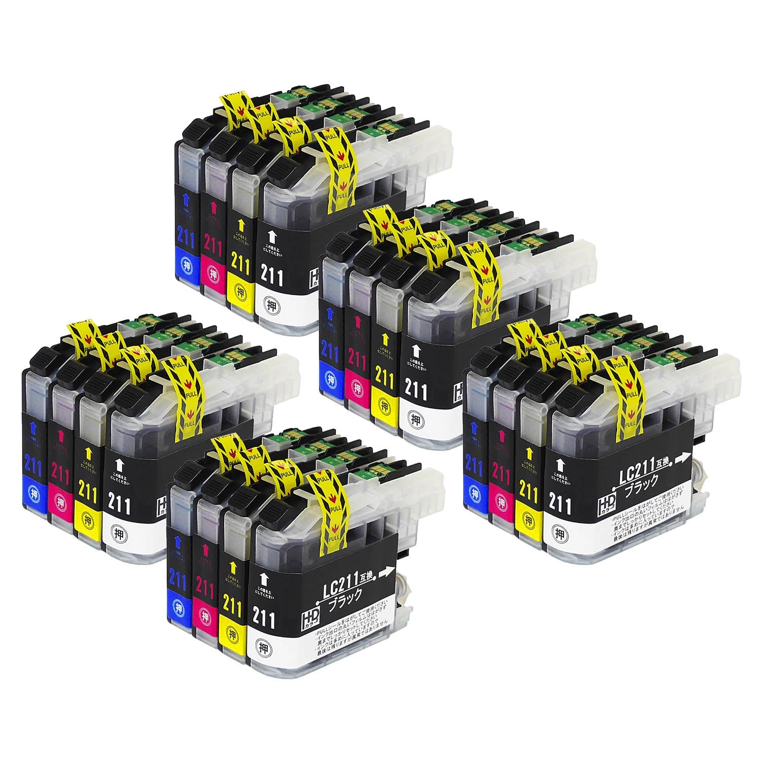 ブラザー用 LC211-4PK 互換インク  4色×5