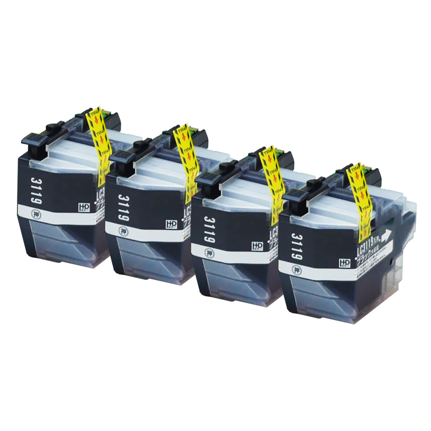 【互換インク 送料無料】最新チップ ブラザーLC3119BK ブラック 4個 純正同様 顔料インク （LC3117の大容量タイプ） LC3119BK ブラザー純正インクカートリッジブラック(大容量