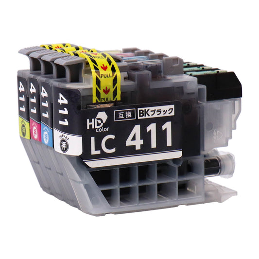 ブラザー用 LC411-4PK 互換インク 4色セット