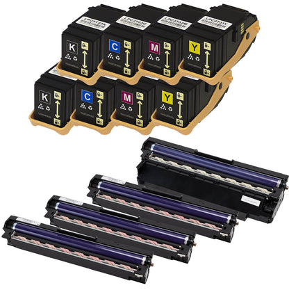 エプソン用 LPC3T33 互換トナー 4色セット＋LPC3K17 国内再生 感光体ユニット 4色