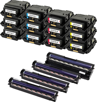 エプソン用 LPC3T38 互換トナー 4色＋LPC3K17 国内再生 感光体ユニット 4色