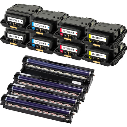 エプソン用 LPC3T39 互換トナー 4色＋LPC3K17 国内再生 感光体ユニット 4色