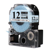 テプラPRO用互換テープカートリッジ ペールブルー×黒文字 りぼんなみなみ