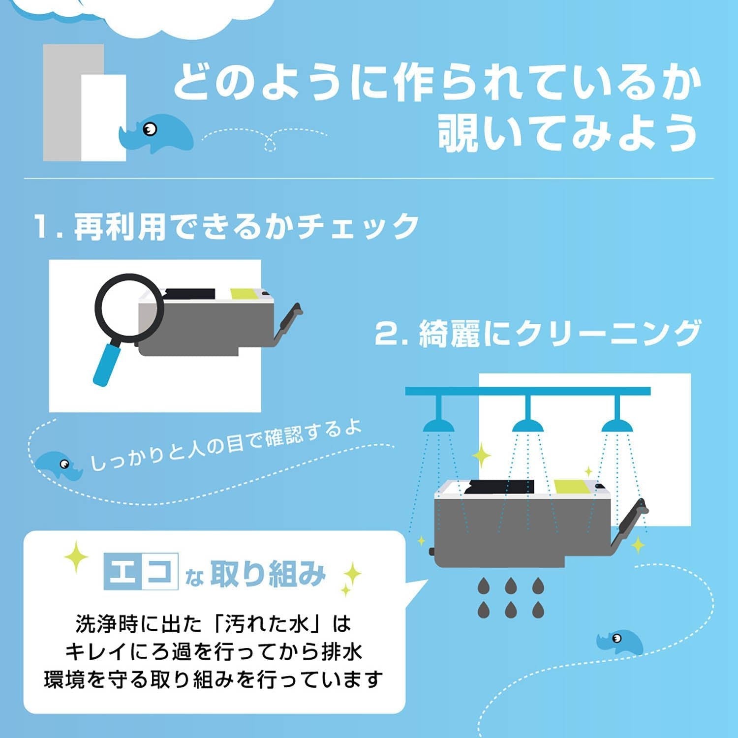 エプソン用 MUG-C (マグカップ) リサイクルインク シアン