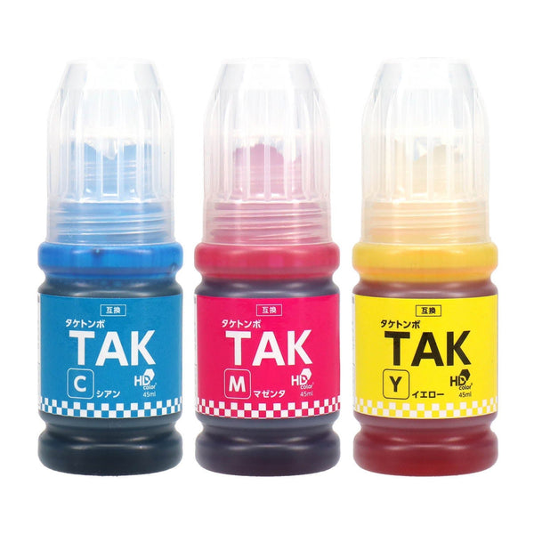 ブランド登録なし TAK タケノコ 対応 互換インクボトル 4本セット TAK-C-L TAK-M-L TAK-Y-L TAK-PB-L 対応 色数選択自由
