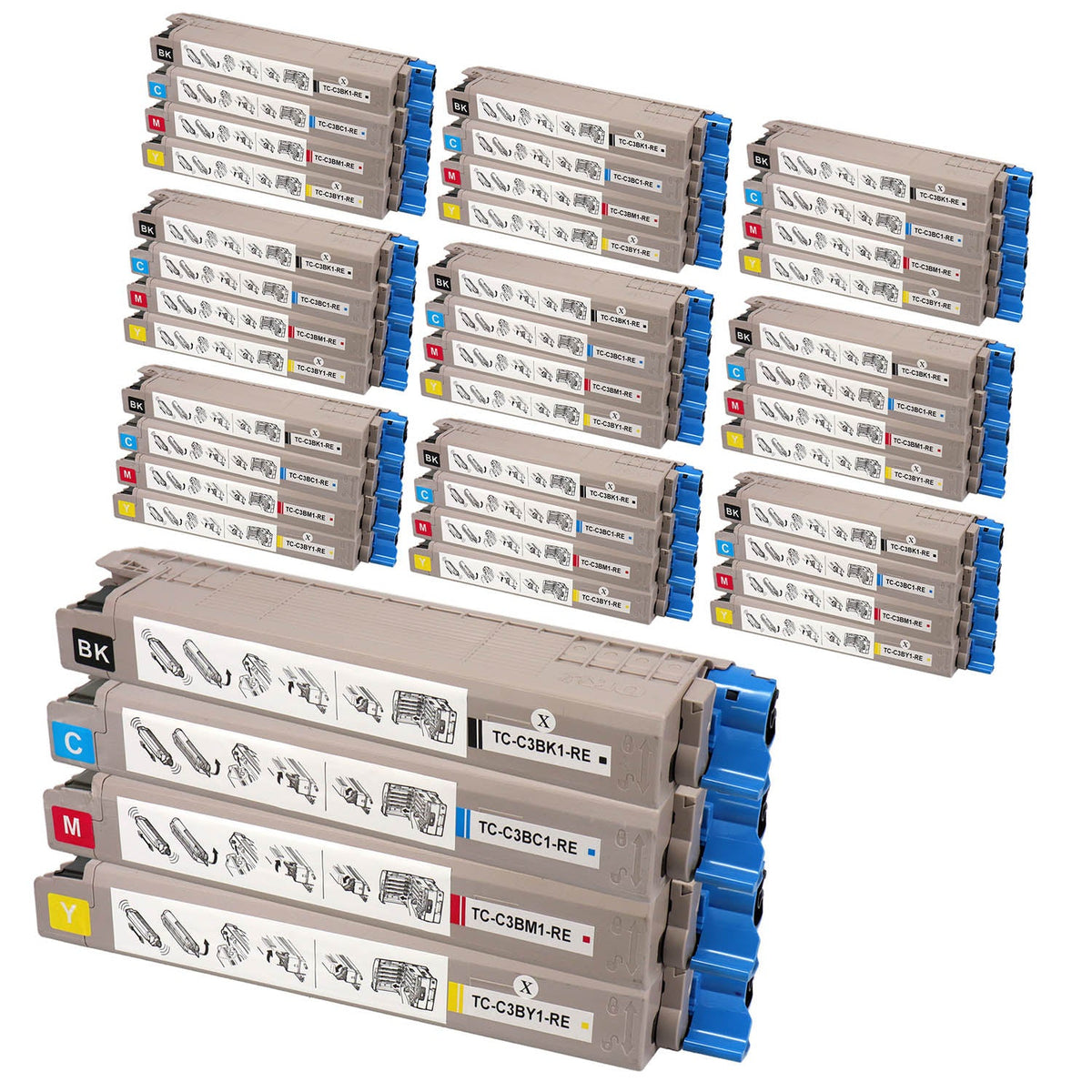 OKI用 TC-C3B1 リサイクルトナー 4色セット – インクのチップス本店