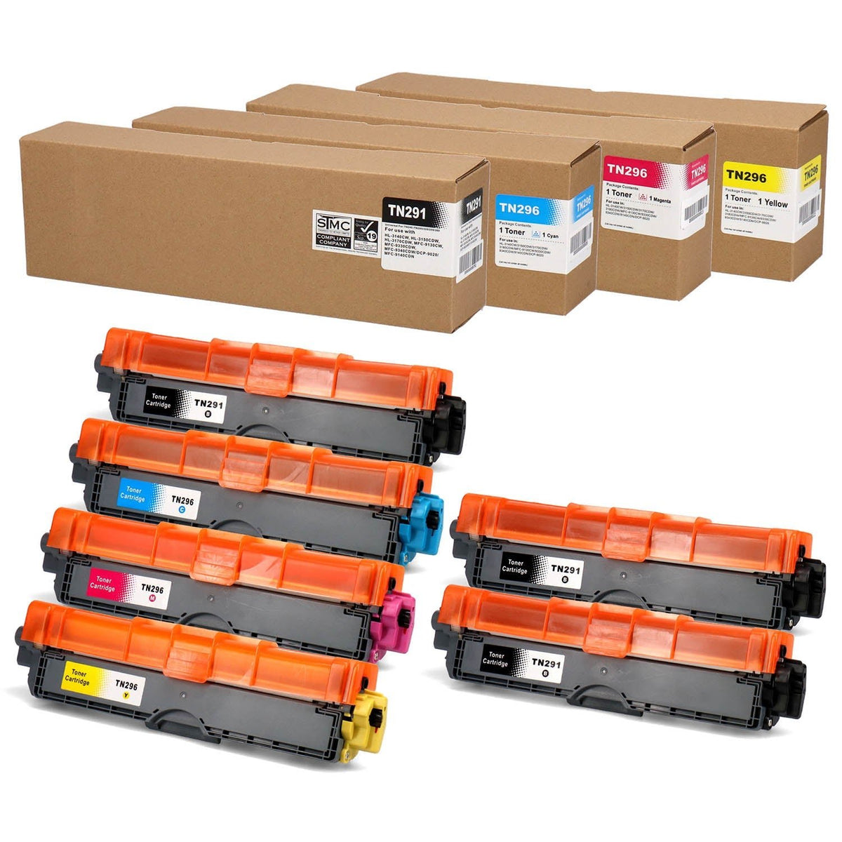 ブラザー用 TN-291/296 互換トナー 4色セット – インクのチップス本店