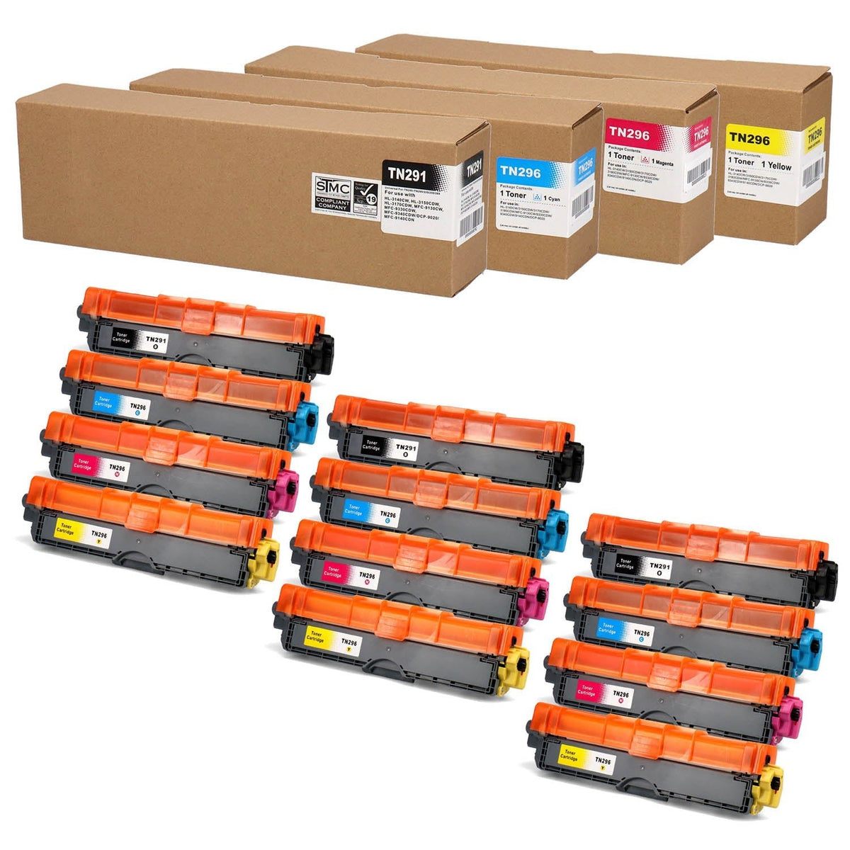 ブラザー用 TN-291/296 互換トナー 4色セット – インクのチップス本店