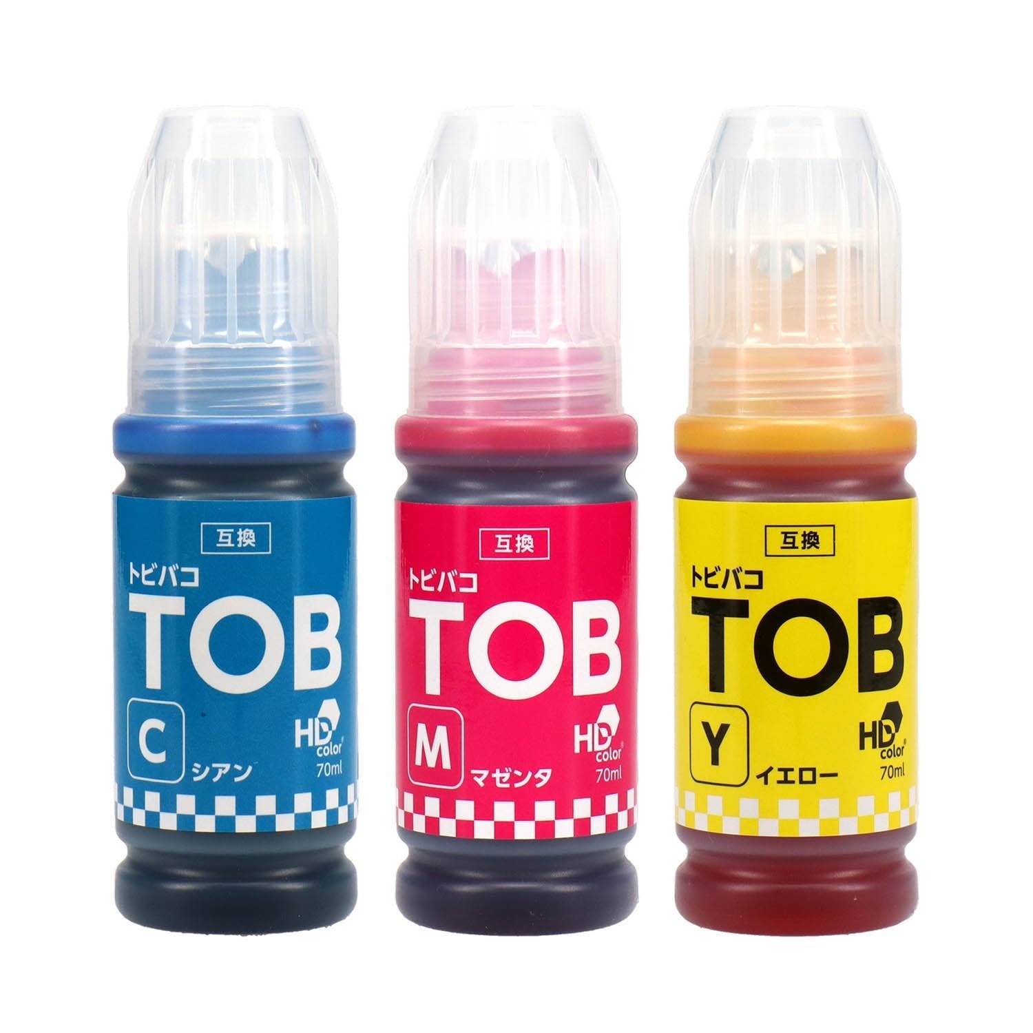 エプソン用 TOB (トビバコ) 互換インクボトル カラー3色