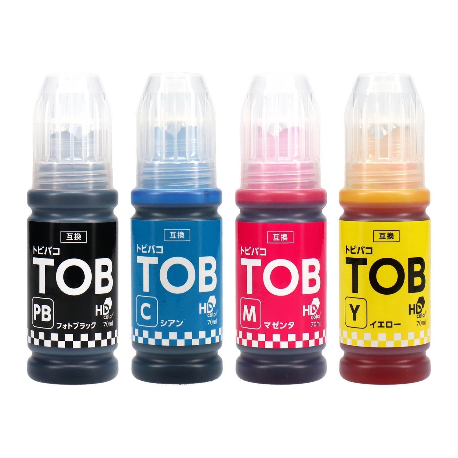 エプソン用 TOB (トビバコ) 互換インクボトル フォトブラック＋カラー3色