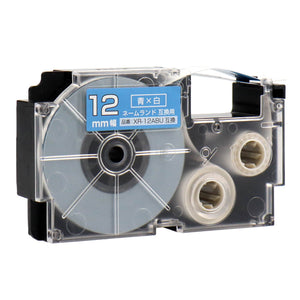 ネームランド用互換テープカートリッジ 青×白文字 12mm