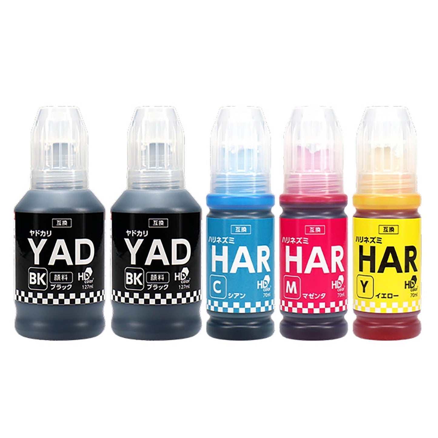 エプソン用 YAD-HAR (ヤドカリ) 互換インクボトル 4色セット